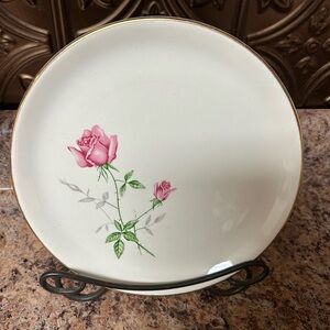 Elegant Pink Rose Dinner Plate